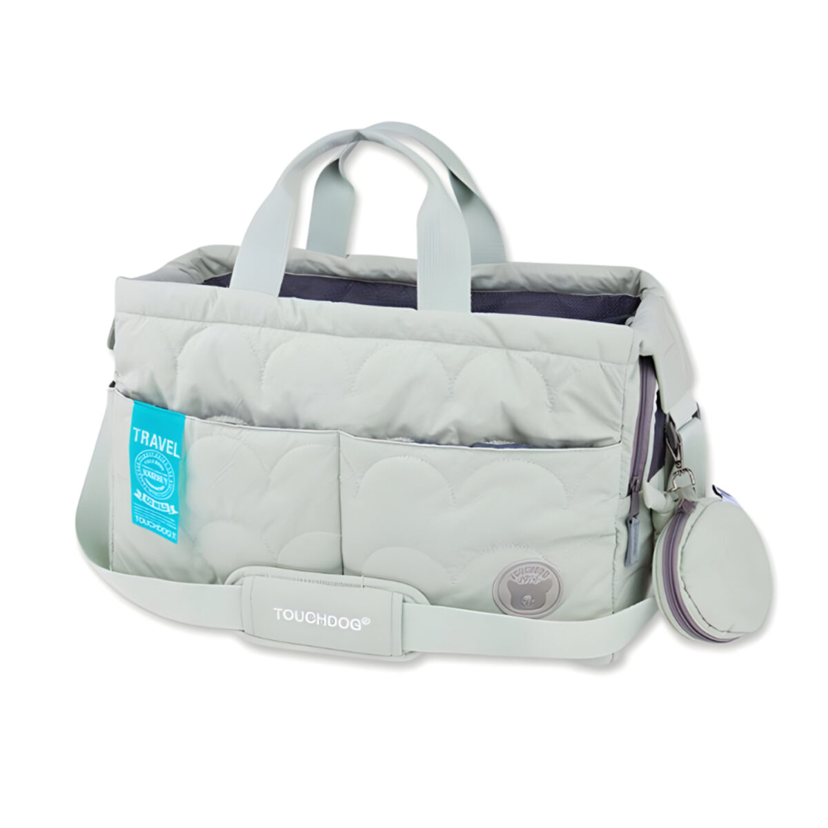 Bolsa transportadora de mascota extra suave color verde - Imagen 1