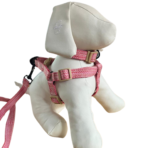 PET-A-PORTER, Juego de correa mas collar, mas pechera para Perro color Rosa