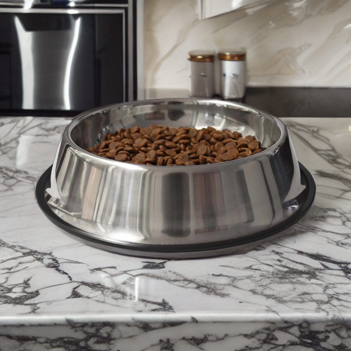 PET-A-PORTER PLATO PARA MASCOTA DE ACERO INOXIDABLE CON BASE ANTIDERRAPANTE - Imagen 3